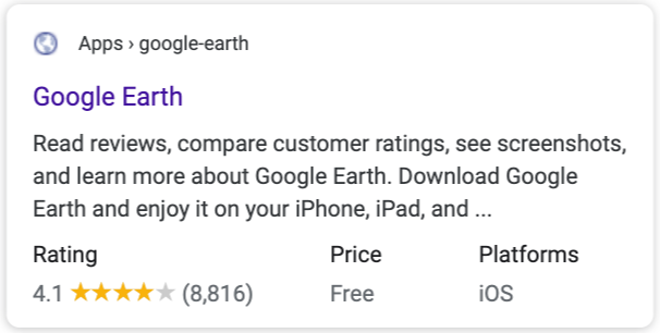 SoftwareApplication rich-result example